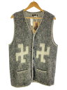 【中古】WEST RIDE◆SWASTIKA MOHAIR VEST/42/モヘア/GRY【メンズウェア】