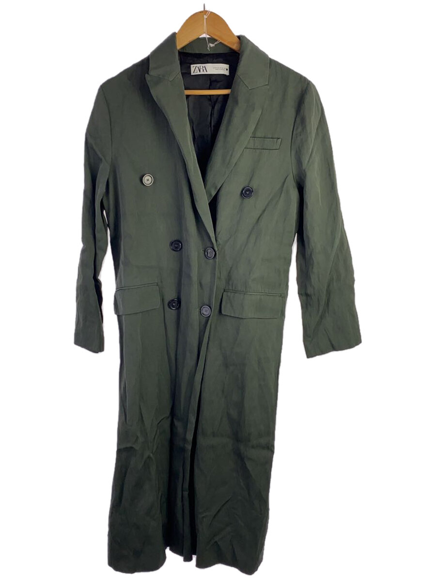 【中古】ZARA◆トレンチコート/XS/レーヨン/KHK【レディースウェア】