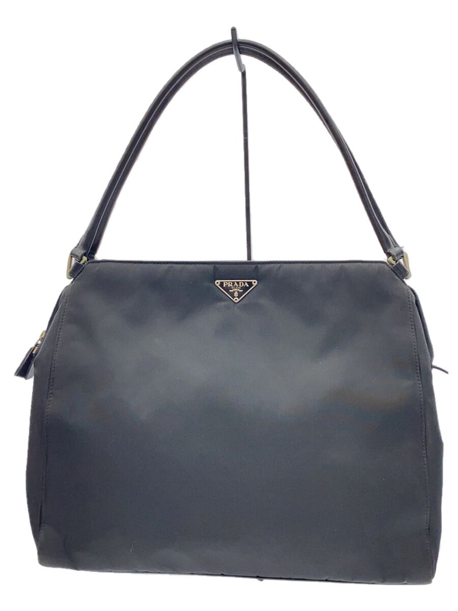 【中古】PRADA◆トートバッグ/ナイロン/BLK/無地/B11094【バッグ】