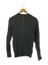 【中古】CHAPS RALPH LAUREN◆ハイネックリブニット/セーター/ハーフジップ/コットン×ウール/M/GRY【メンズウェア】