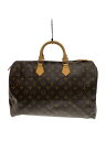 【中古】LOUIS VUITTON◆2)スピーディ35_モノグラム・キャンバス_BRW/PVC/BRW【バッグ】
