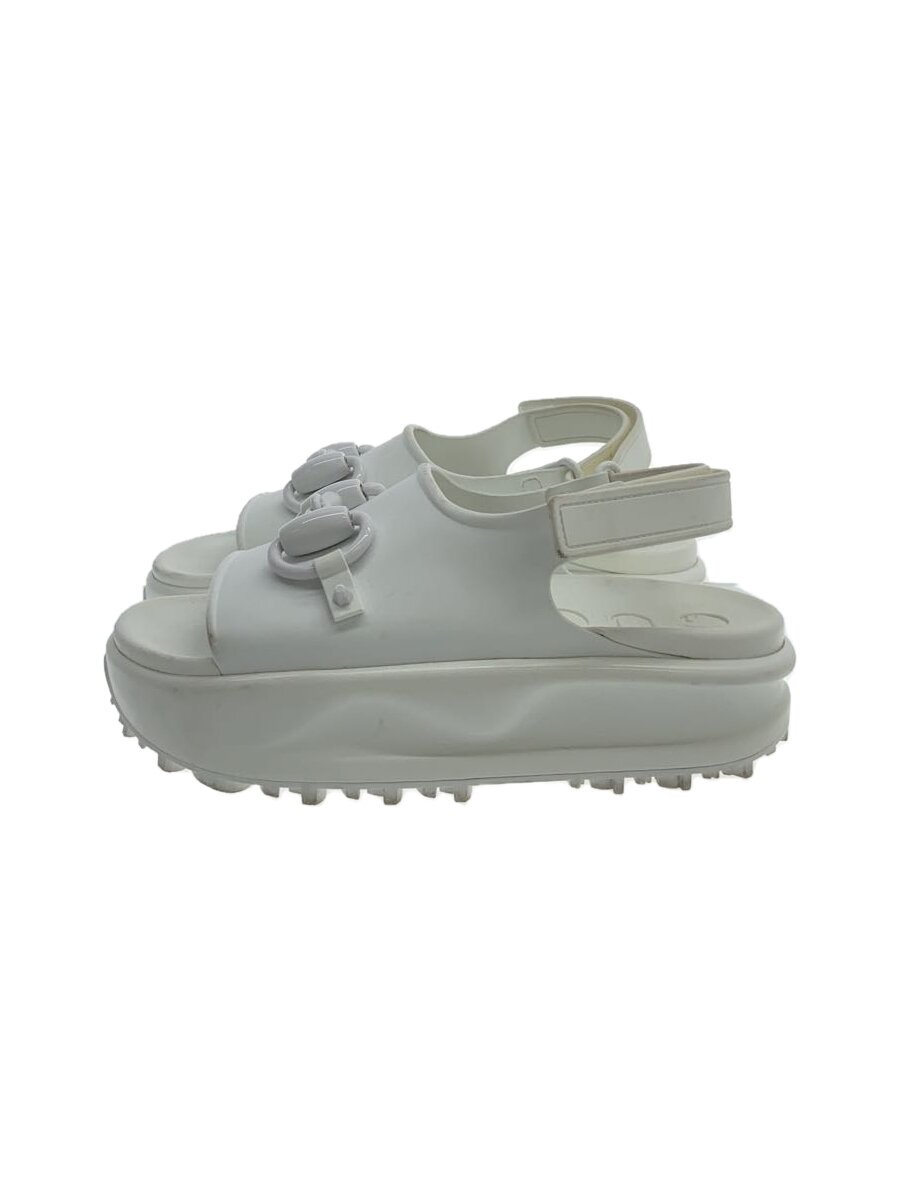 【中古】GUCCI◆サンダル/--/WHT/ホースビットディティールプラットフォームサンダル【シューズ】