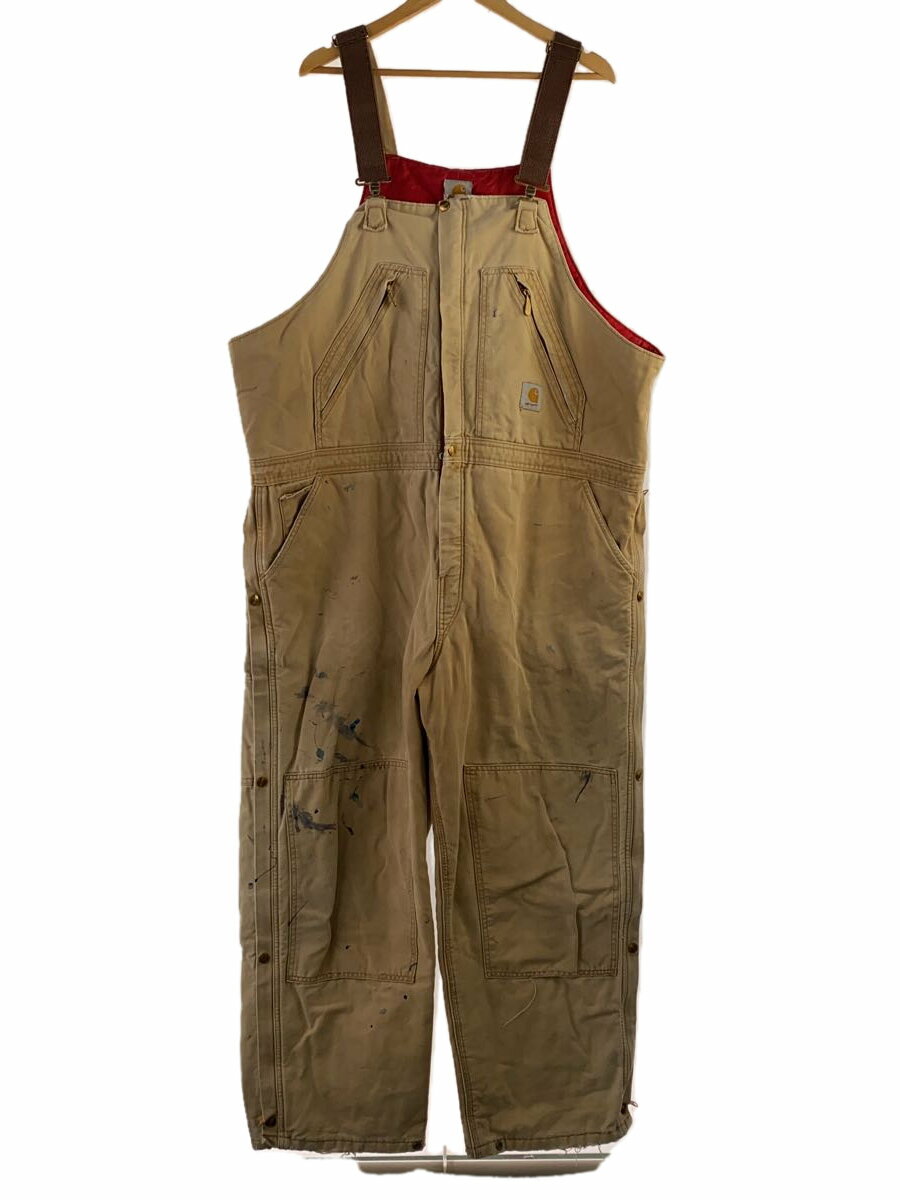 【中古】Carhartt◆オーバーオール/--/--/BEG/USA製【メンズウェア】