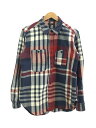 【中古】Engineered Garments◆長袖シャツ/M/コットン/RED/チェック/襟汚れ有【メンズウェア】