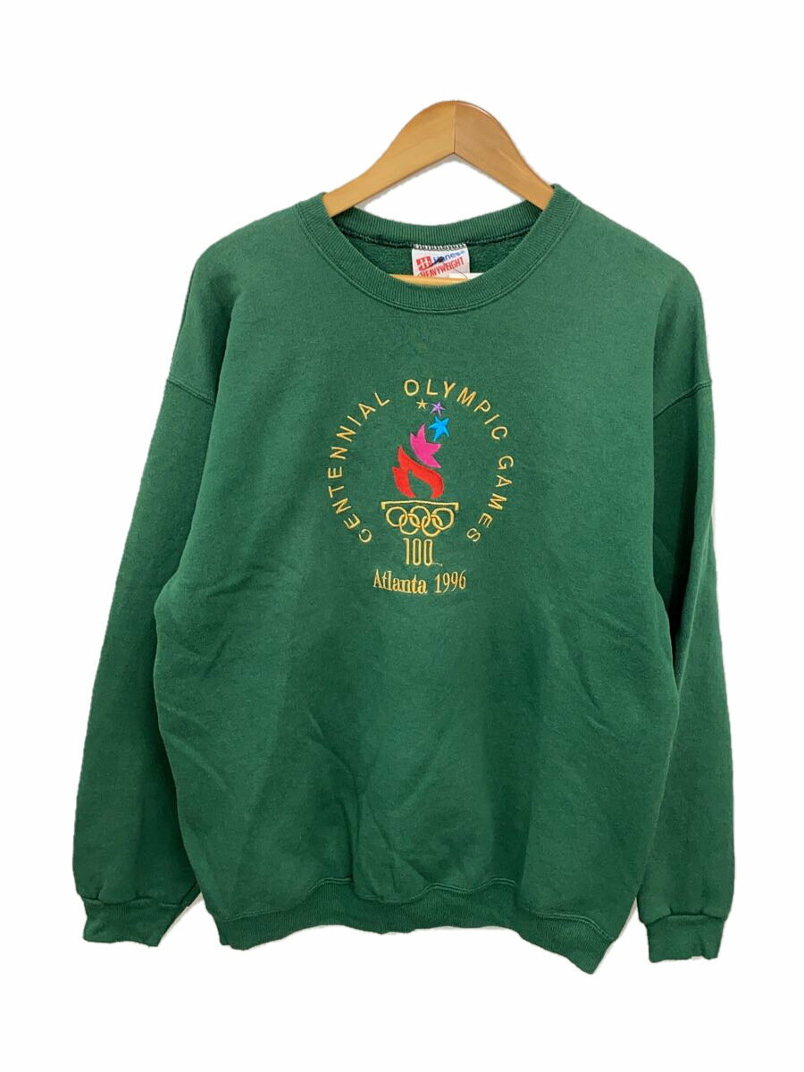 【中古】Hanes◆スウェット/L/コットン/GRN【メンズウェア】