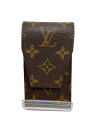 【中古】LOUIS VUITTON◆M63024/エテュイ・シガレット_モノグラム・キャンバス/--/BRW/総柄/メンズ【服飾雑貨他】