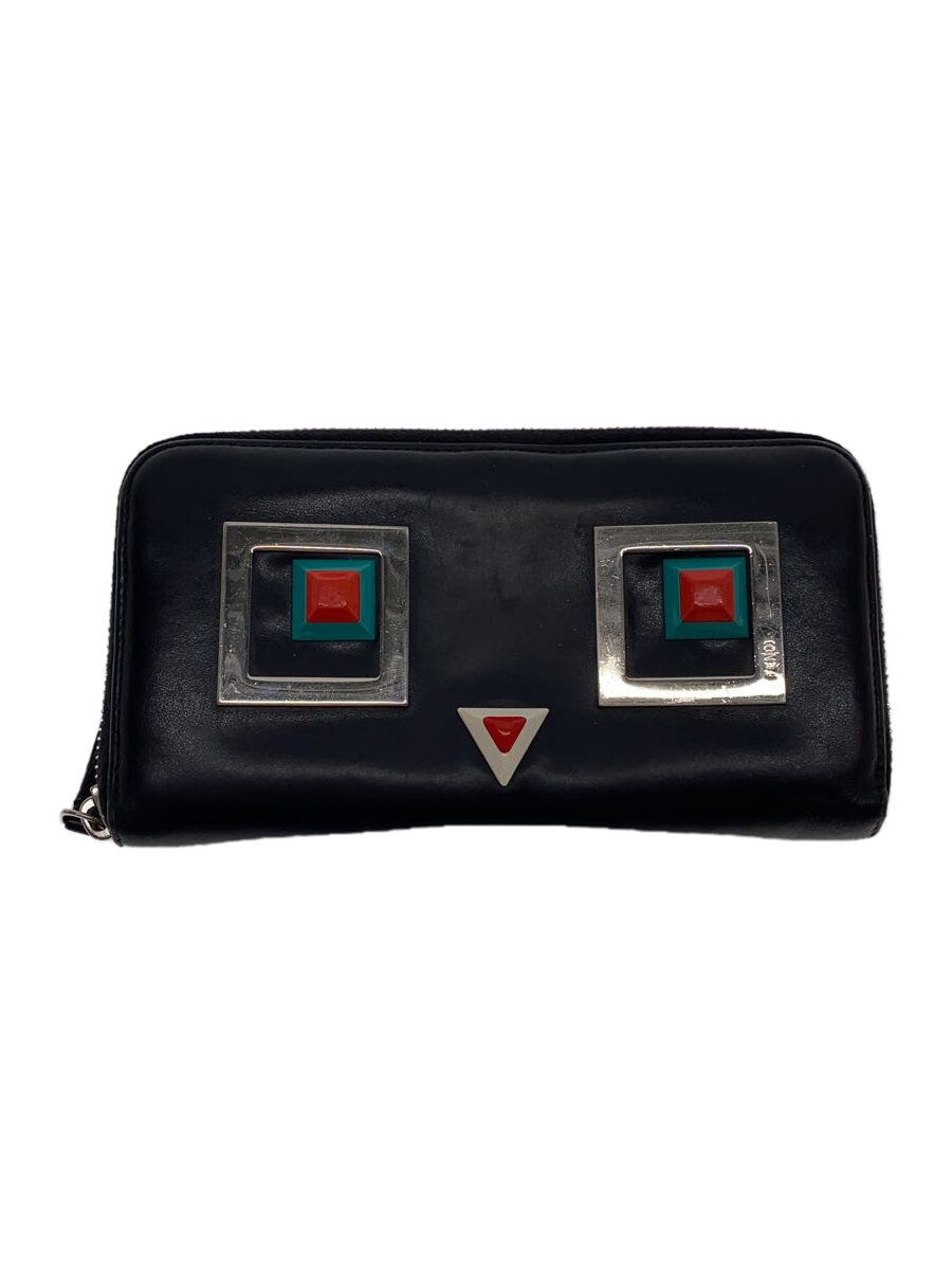 【中古】FENDI◆長財布/レザー/BLK/レディース【服飾雑貨他】