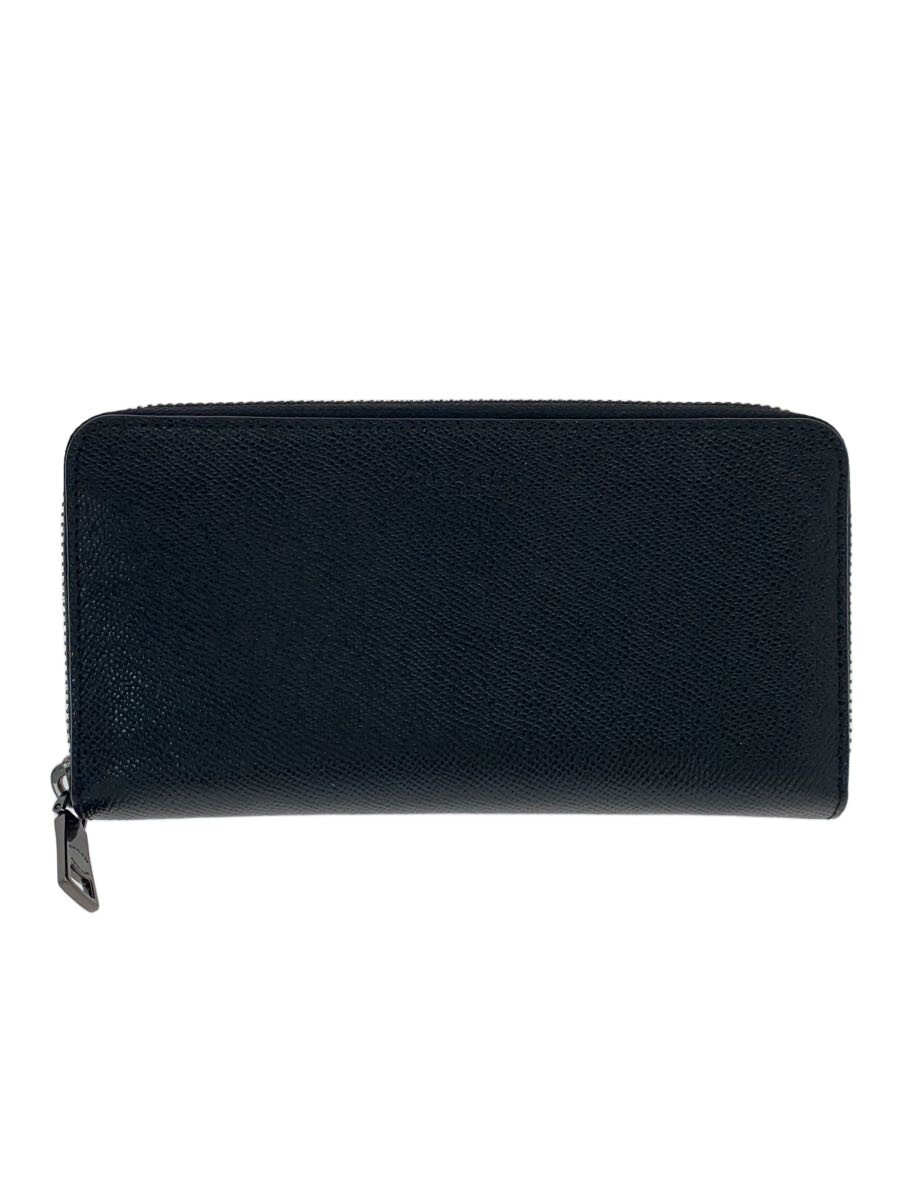 【中古】COACH◆長財布/レザー/BLK/無地/メンズ//【服飾雑貨他】