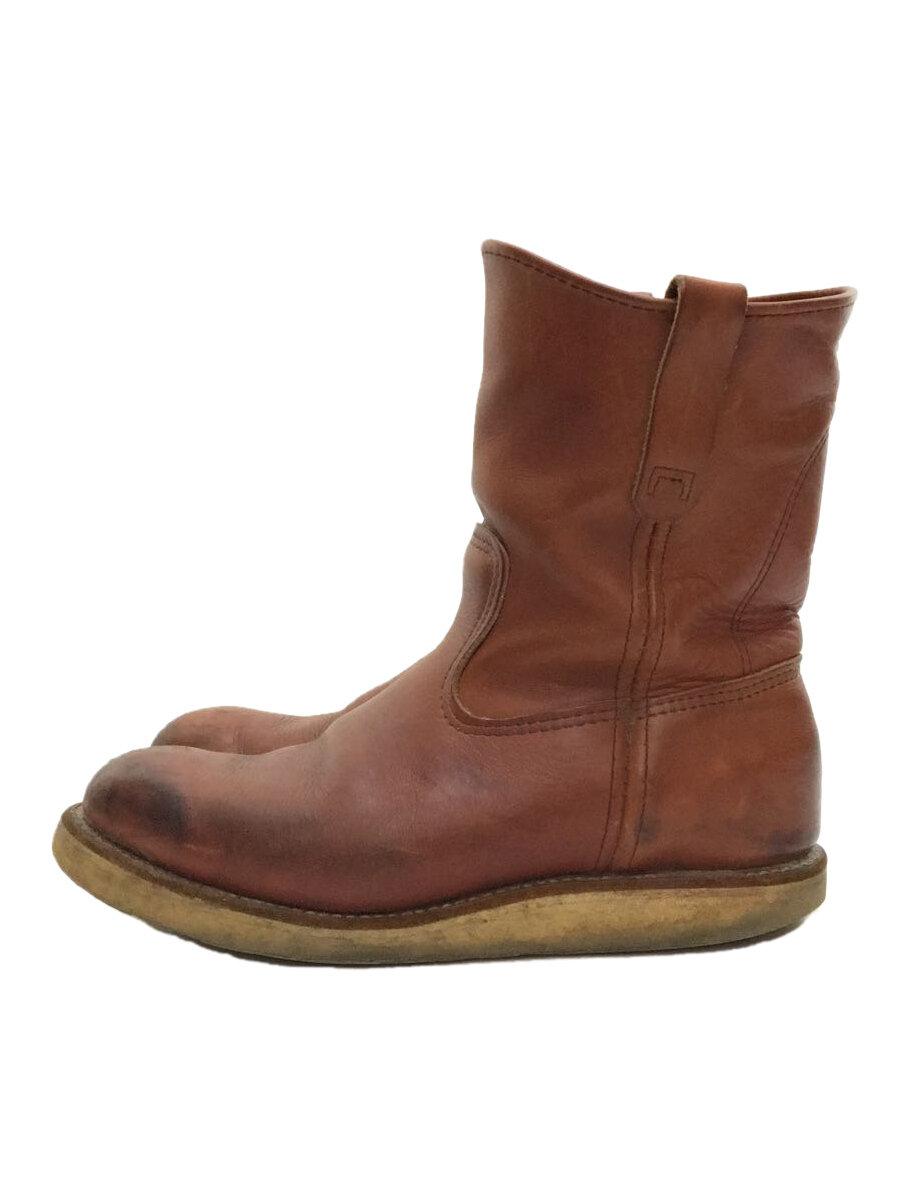 【中古】RED WING◆ブーツ/US7.5/ブラウン/8866/レッドウィング/ソールスレ有/汚れ有【シューズ】