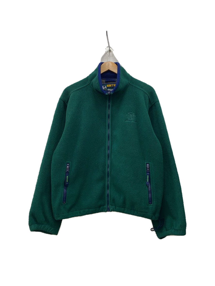 【中古】EDDIE BAUER◆90S/フリースジャケット/M/ポリエステル/GRN/無地【メンズウェア】