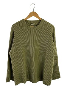 【中古】AURALEE◆ニット・セーター(厚手)/4/ウール/カーキ/無地/ABAP02RK【メンズウェア】