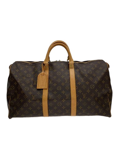【中古】LOUIS VUITTON◆キーポル・バンドリエール60_モノグラム・キャンバス_BRW/PVC/BRW【バッグ】 【中古】LOUIS VUITTON◆キーポル・バンドリエール60_モノグラム・キャンバス_BRW/PVC/BRW【バッグ】