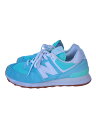 【中古】NEW BALANCE◆WL574/ブルー/24.5cm【シューズ】