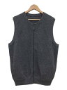 crepuscule◆22AW/Moss Stitch Zip Vest/ニットベスト/2/コットン/グレー/2201-003