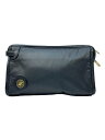 【中古】HUNTING WORLD◆バチューサークロス/セカンドバッグ/クラッチバッグ/ナイロン×レザー/BLK/無地【バッグ】