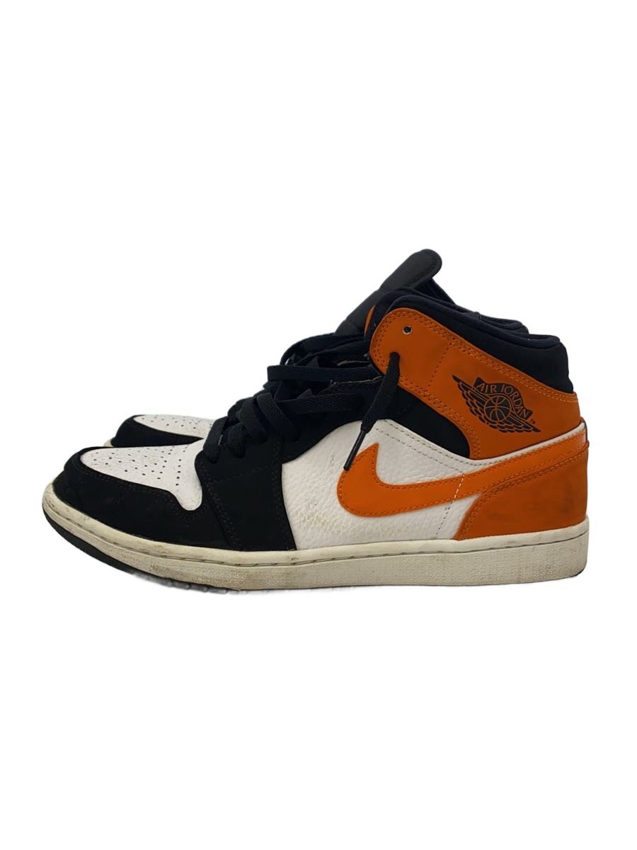 NIKE◆AIR JORDAN 1 MID/エアジョーダン1ミッド/ブラック/554724-058/27.5cm/BLK