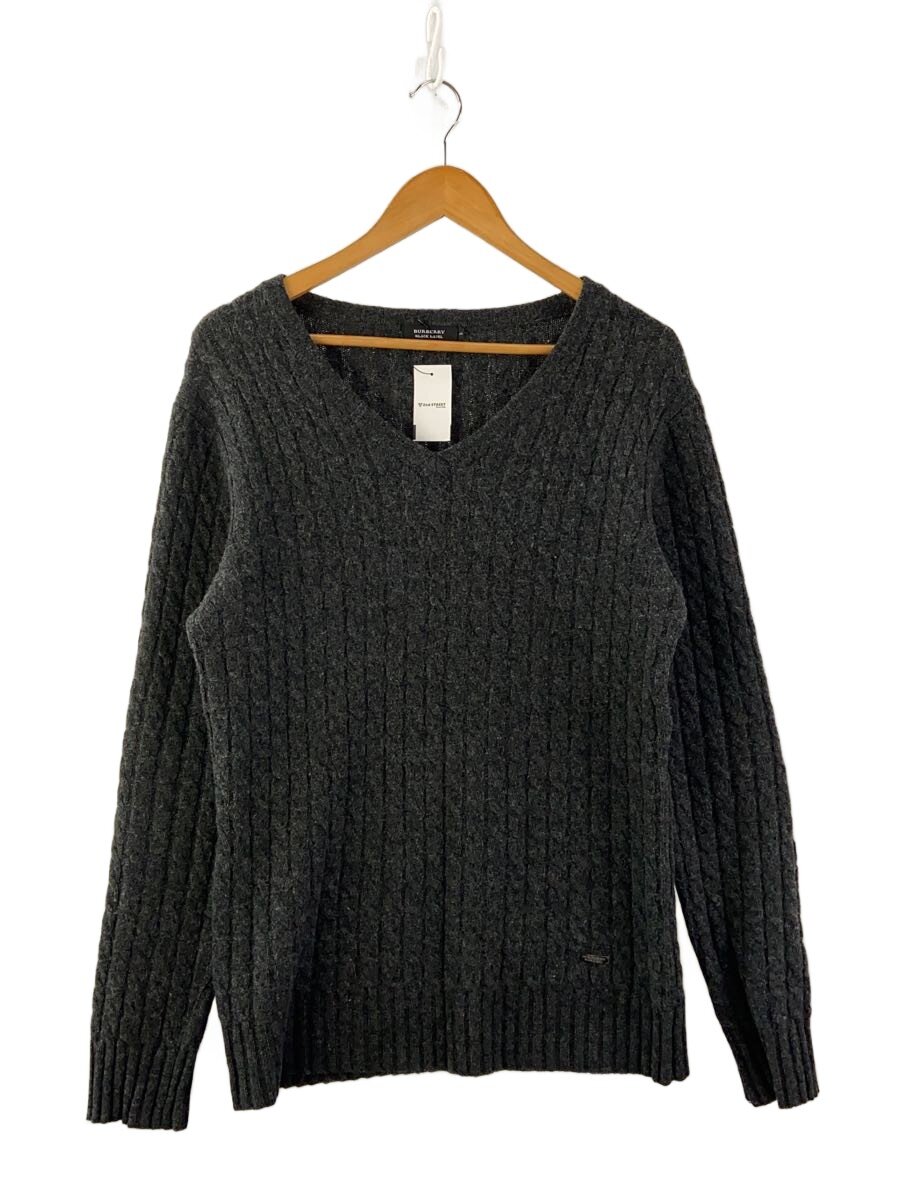 【中古】BURBERRY BLACK LABEL◆ニット・セーター(厚手)/3/--/BLK//【メンズウェア】