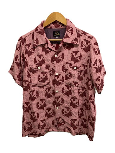 【中古】Needles◆半袖シャツ/S/レーヨン/RED/総柄/MR240/Short-Sleeve One-Up Shirt【メンズウェア】 【中古】Needles◆半袖シャツ/S/レーヨン/RED/総柄/MR240/Short-Sleeve One-Up Shirt【メンズウェア】