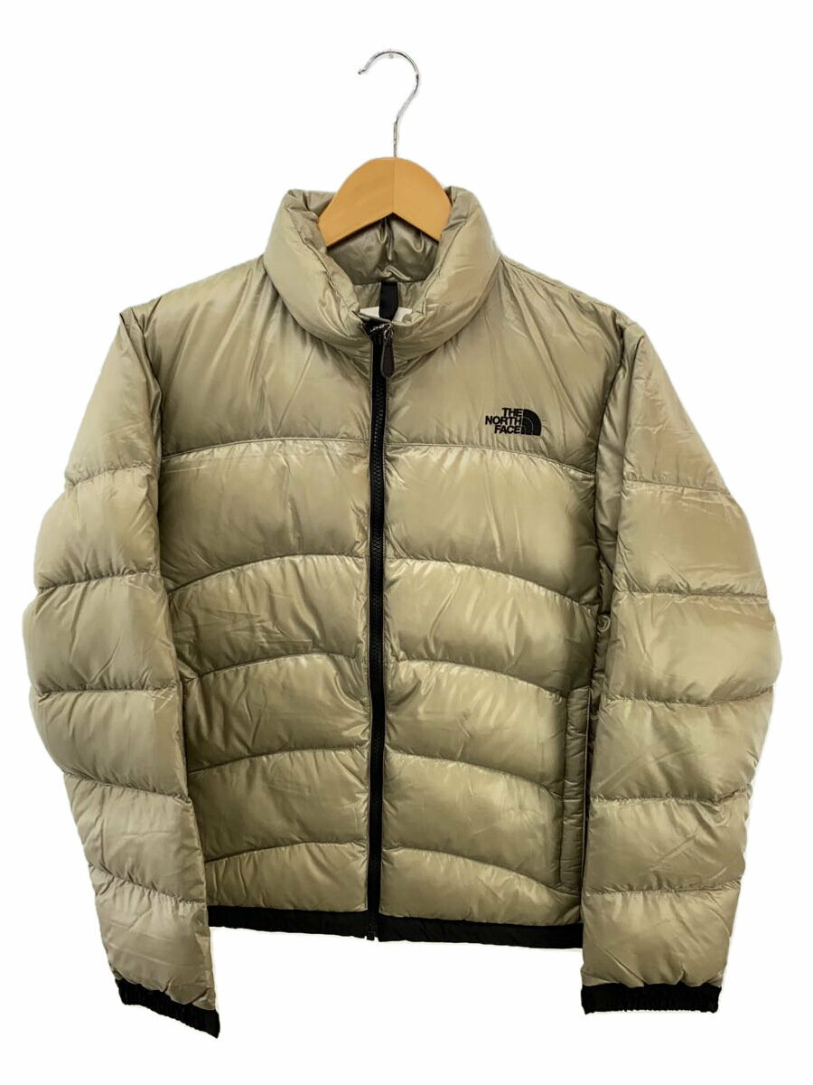 【中古】THE NORTH FACE◆ダウンジャケット/L/ナイロン/BEG/NDW92451【レディースウェア】