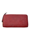 【中古】LOUIS VUITTON◆ポルト・フォイユ・クレマンス_モノグラム・アンプラント_RED/レザー/レッド/レディース【服飾雑貨他】(4)