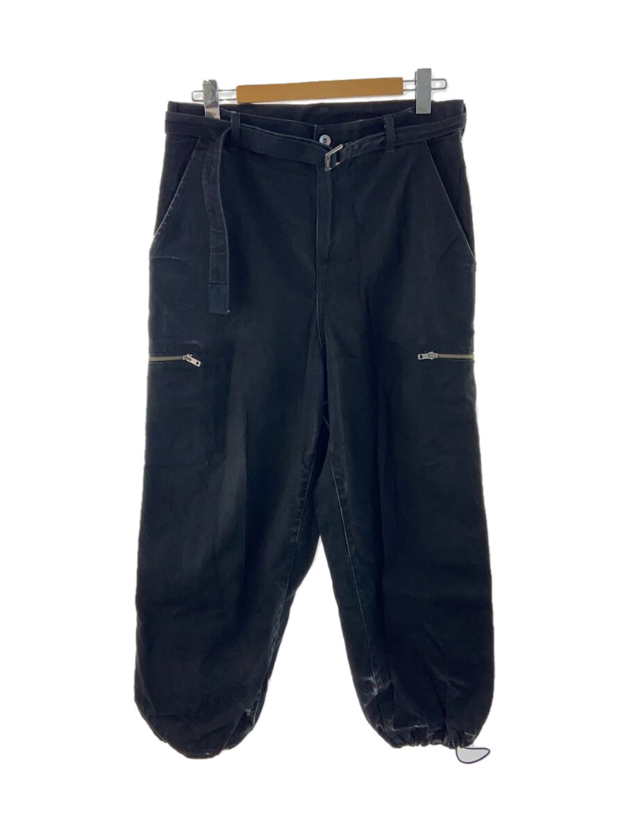 【中古】sacai◆ボトム/3/コットン/BLK/22-02720M【メンズウェア】