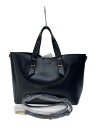 【中古】CHARLES&KEITH◆ハンドバッグ/レザー/BLK/無地【バッグ】