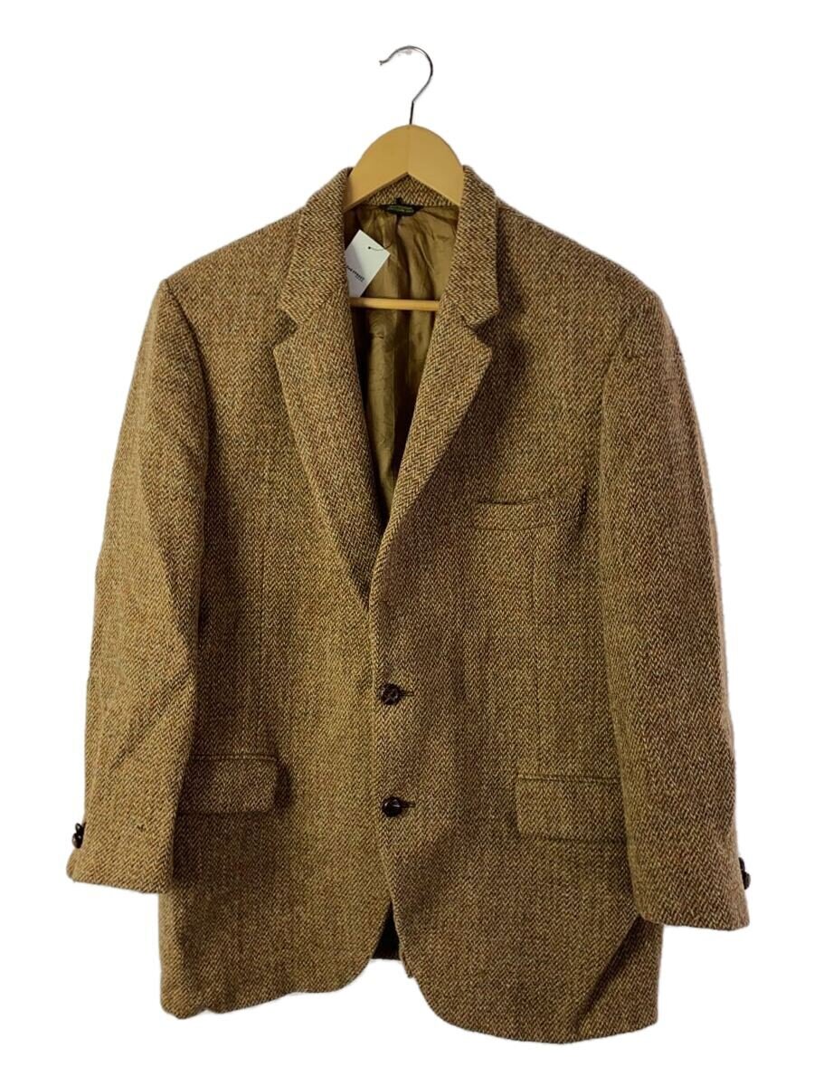 【中古】HARRIS TWEED◆テーラードジャケット/--/ウール/BRW【メンズウェア】