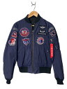 【中古】ALPHA INDUSTRIES◆ブルゾン/S/ポリエステル/NVY/TA1466-8004【メンズウェア】