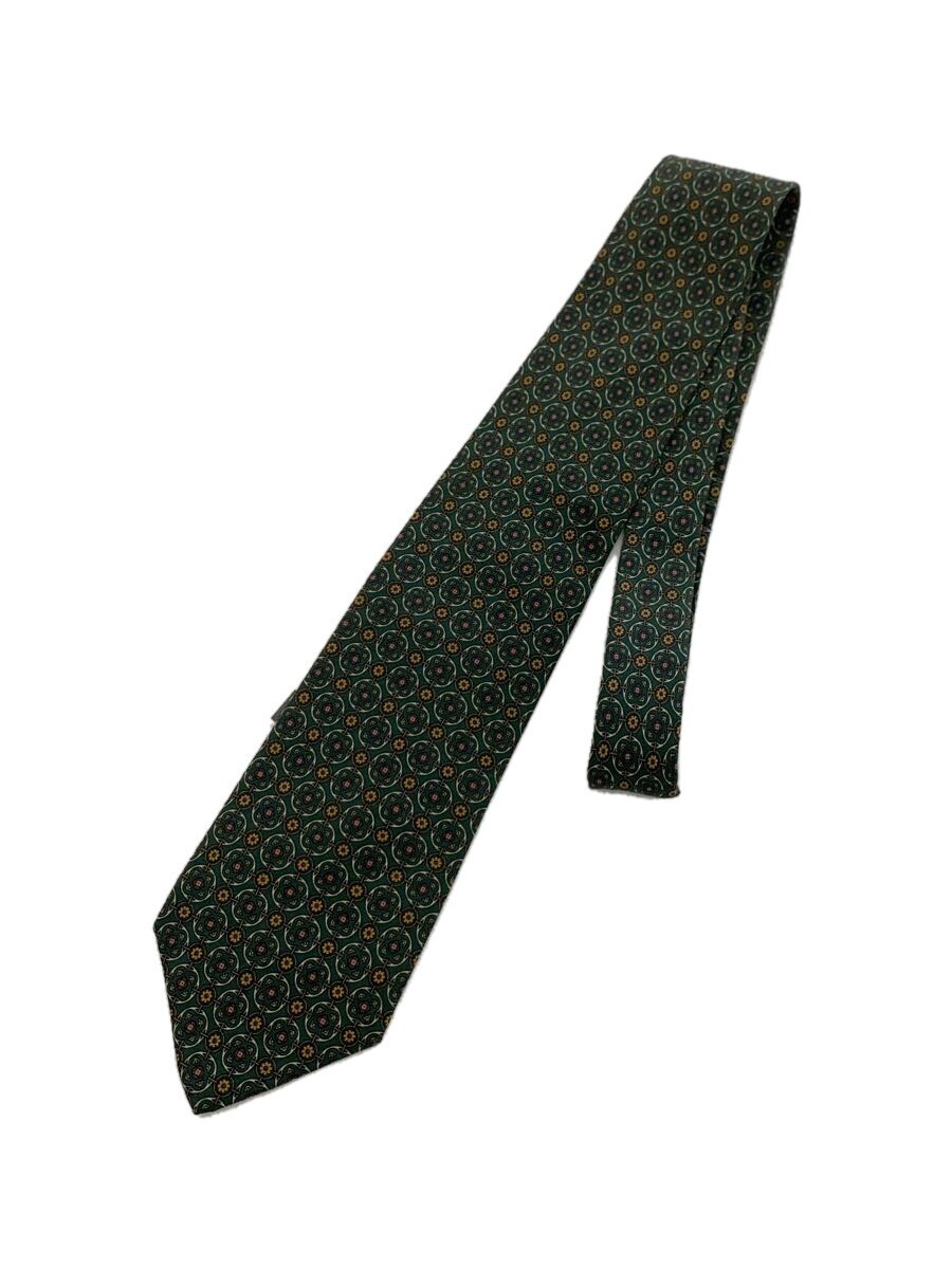 【中古】Christian Dior MONSIEUR◆ネクタイ/シルク/グリーン/総柄/メンズ【服飾雑貨他】