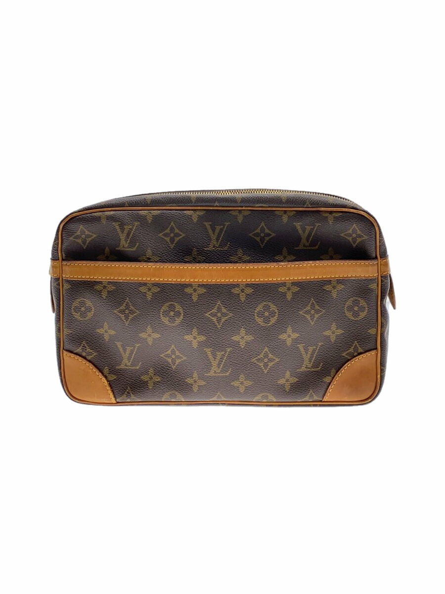 【中古】LOUIS VUITTON◆コンピエーニュ28_モノグラム・キャンバス_BRW/PVC/BRW【バッグ】