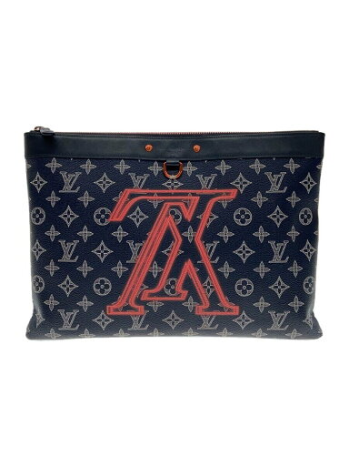 【中古】LOUIS VUITTON◆ポシェット・アポロ_モノグラム・インク_NVY/PVC/NVY【バッグ】 【中古】LOUIS VUITTON◆ポシェット・アポロ_モノグラム・インク_NVY/PVC/NVY【バッグ】