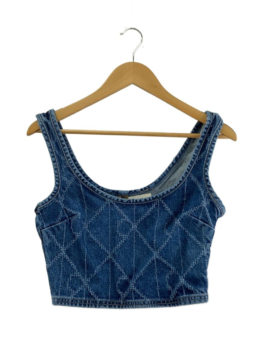【中古】Calvin Klein Jeans◆エンブレムモノグラムデニムタンクトップ/キャミソール・タンクトップ/--/デニム/BLU/47D708G【レディースウェア】