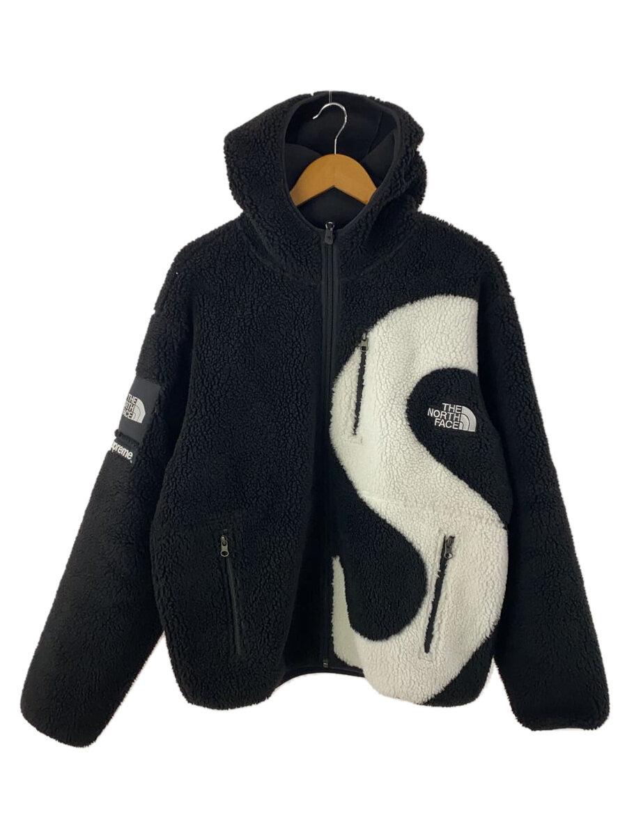 【中古】THE NORTH FACE◆S LOGO HOODED FLEECE JACKET/M/ポリエステル/BLK【メンズウェア】