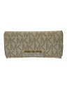 【中古】MICHAEL KORS◆長財布/PVC/CRM/総柄/レディース【服飾雑貨他】