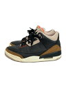【中古】NIKE◆AIR JORDAN 3 RETRO_エア ジョーダン 3 レトロ/25cm/BLK【シューズ】(4)