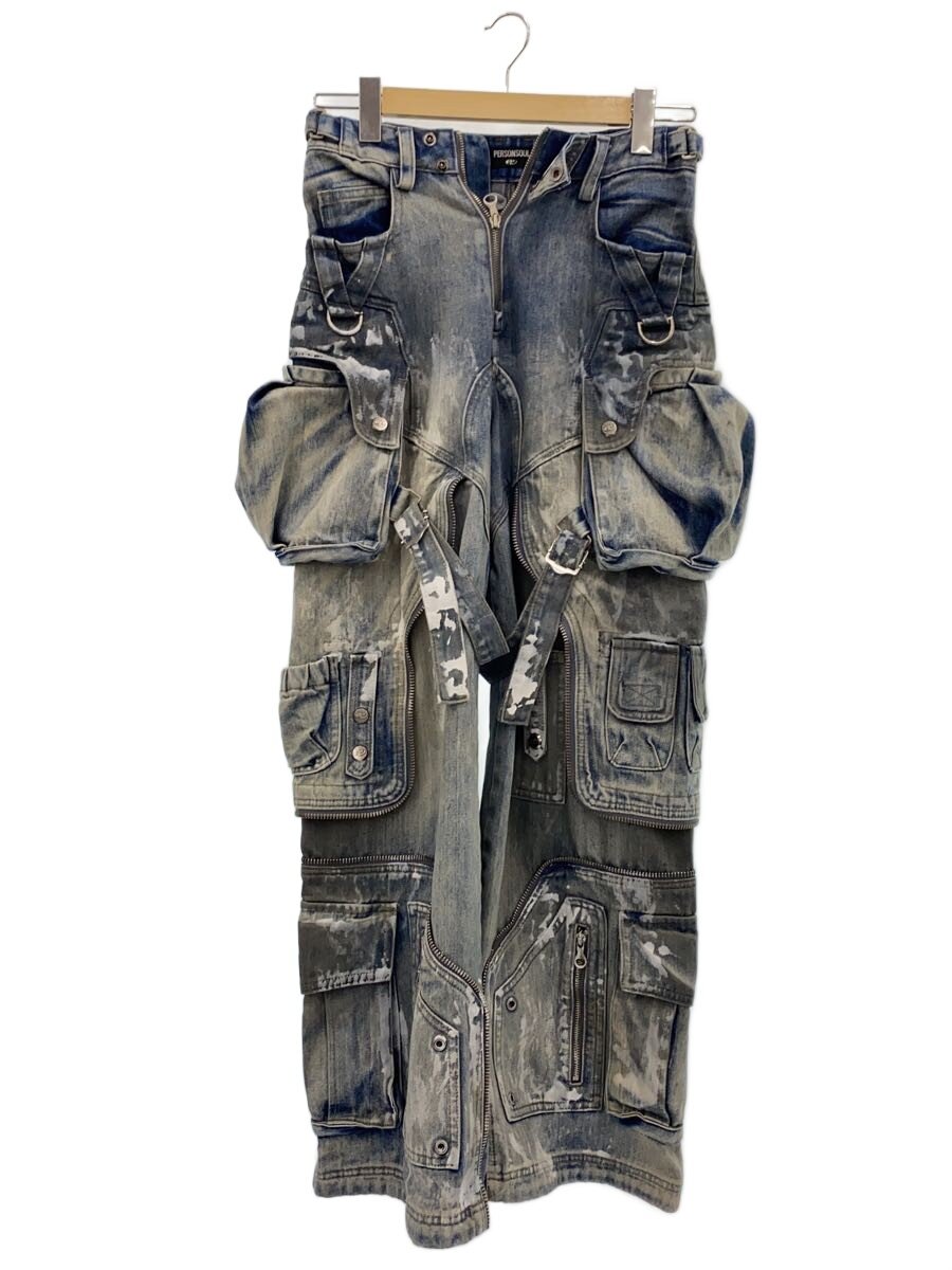 PERSONSOUL◆Graffiti Wide Leg Jeans/ボトム/S/コットン/IDG