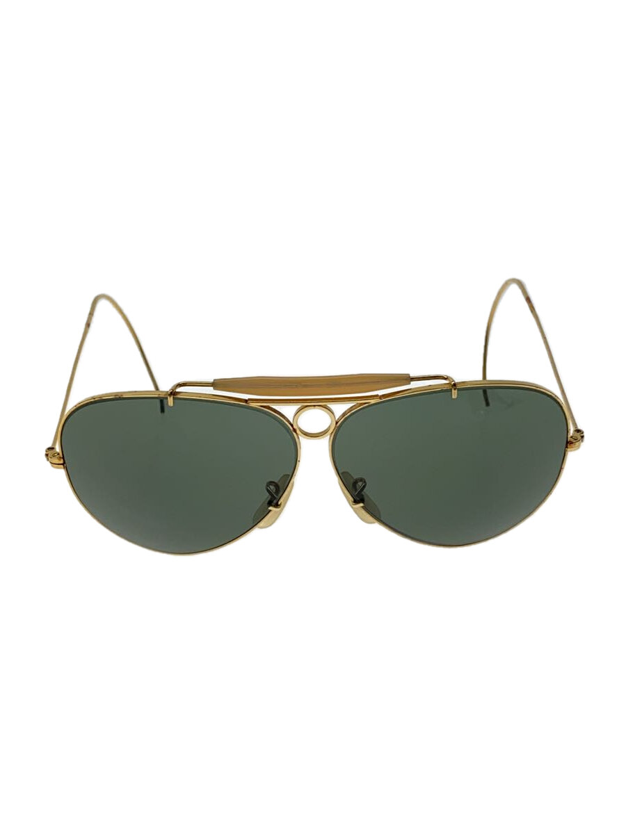 【中古】Ray-Ban◆70s/shooter/ボシュロム製/ティアドロップ/メタル/GLD/BLK/メンズ【服飾雑貨他】