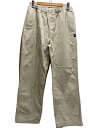 【中古】STUSSY◆Brushed Beach Pant/ボトム/L/コットン/CRM/無地/116553【メンズウェア】