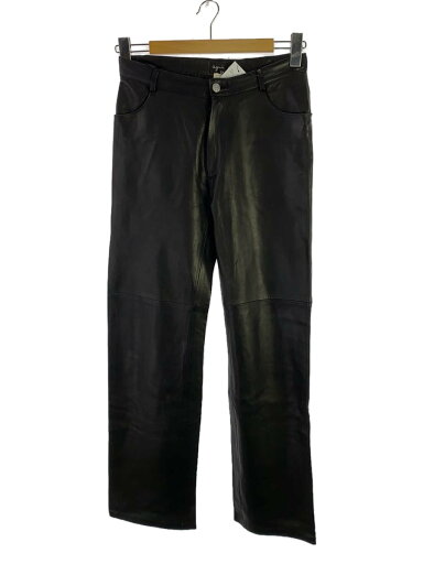 【中古】agnes b.◆90s~/フランス製/ストレートパンツ/38/羊革/BLK/無地【メンズウェア】 【中古】agnes b.◆90s~/フランス製/ストレートパンツ/38/羊革/BLK/無地【メンズウェア】
