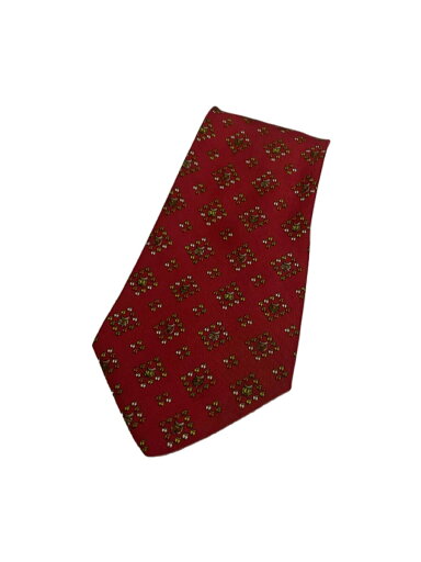【中古】Salvatore Ferragamo◆ネクタイ/シルク/RED/総柄/メンズ【服飾雑貨他】 【中古】Salvatore Ferragamo◆ネクタイ/シルク/RED/総柄/メンズ【服飾雑貨他】