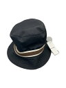 【中古】COACH◆バケットハット/--/ナイロン/BLK/レディース/-【服飾雑貨他】