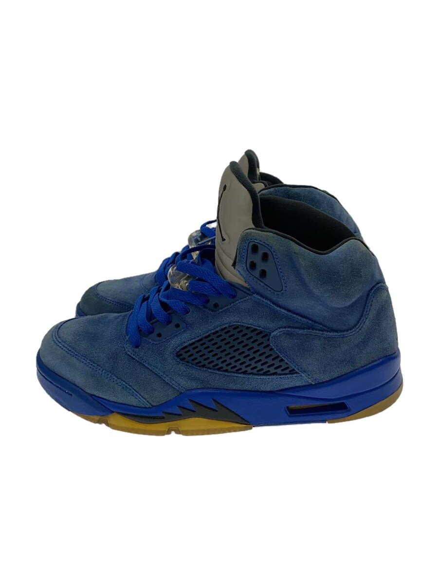 NIKE◆エアジョーダンレトロ/ブルー/136027-401/27.5cm/BLU/汚れ有