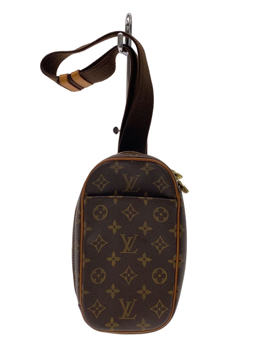 【中古】LOUIS VUITTON◆ポシェット・ガンジュ_モノグラム・キャンバス/--/BRW【バッグ】