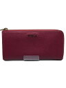 【中古】FURLA◆長財布/レザー/RED/無