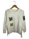 【中古】MM6◆エムエムシックス/スウェット/S/コットン/WHT/S52GU0110【レディースウェア】