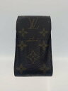【中古】LOUIS VUITTON◆エテュイ・シガレット_モノグラム・キャンバス_BRW/PVC/BRW/総柄/メンズ【服飾雑貨他】