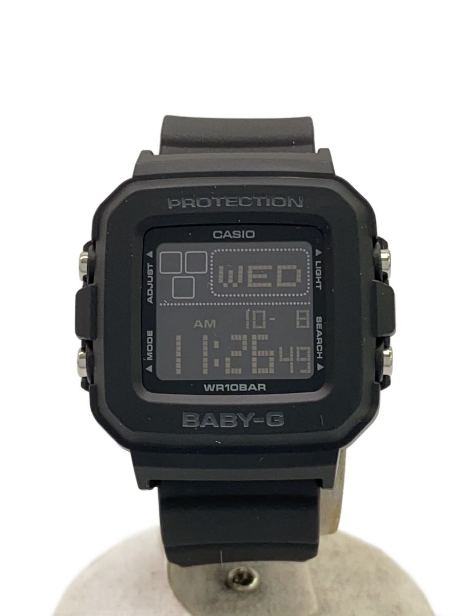 【中古】CASIO◆クォーツ腕時計_BABY-G/デジタル/ラバー/BLK/BLK【服飾雑貨他】