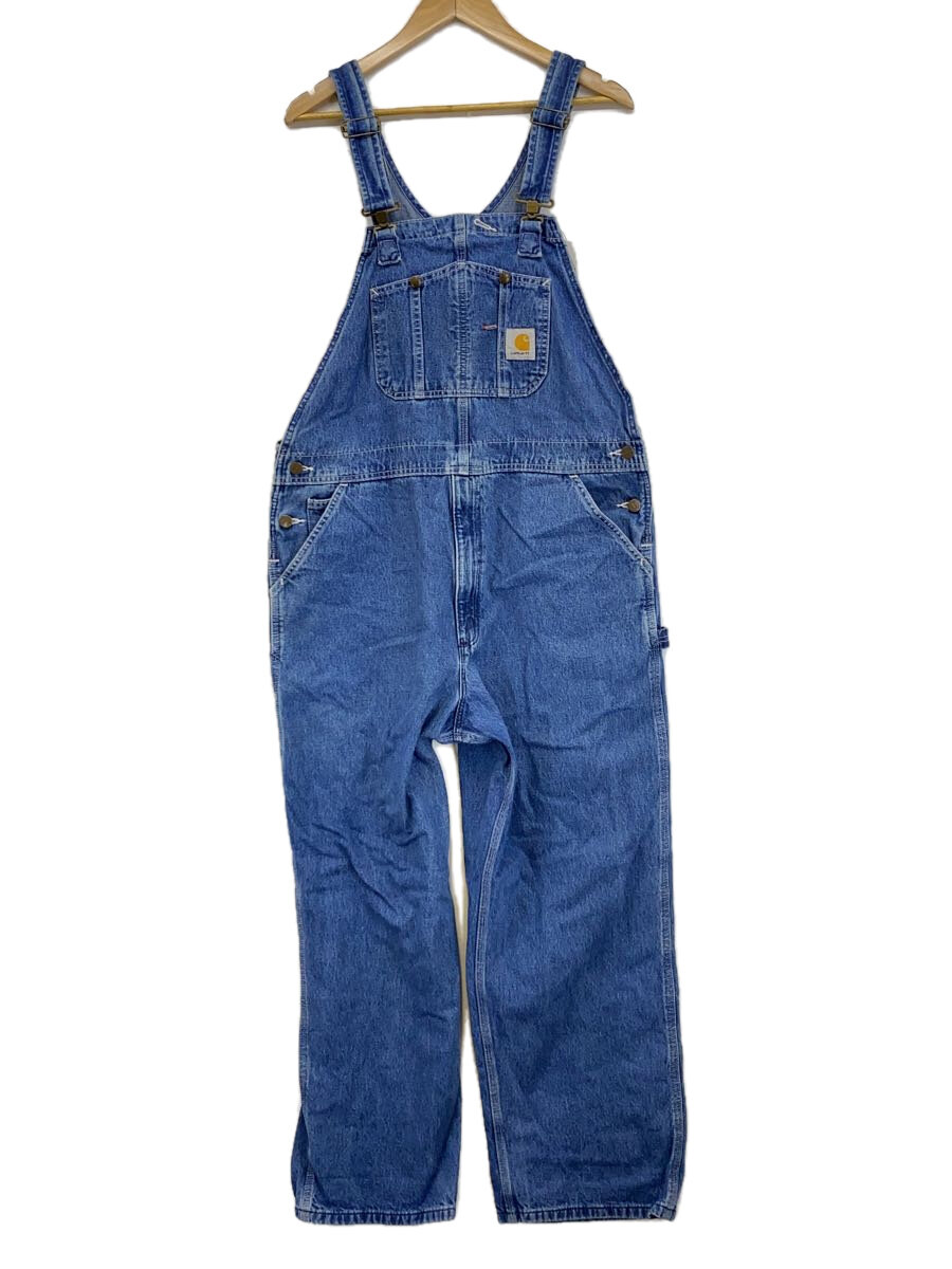 【中古】Carhartt◆WASHED DENIM BIB OVERALL/40/デニム/インディゴ/無地/R07 DST【メンズウェア】
