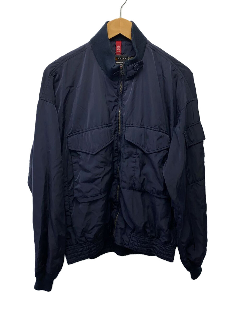 【中古】ALPHA INDUSTRIES◆ジャケット/M/ポリエステル/NVY/無地/TA1401-067【メンズウェア】