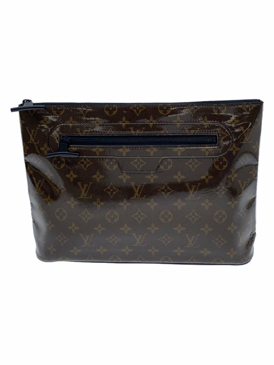 楽天2nd STREET 楽天市場店【中古】LOUIS VUITTON◆ポシェット・コスモス_モノグラム・エクリプス・グレーズ_BLK/PVC/BRW/総柄【バッグ】